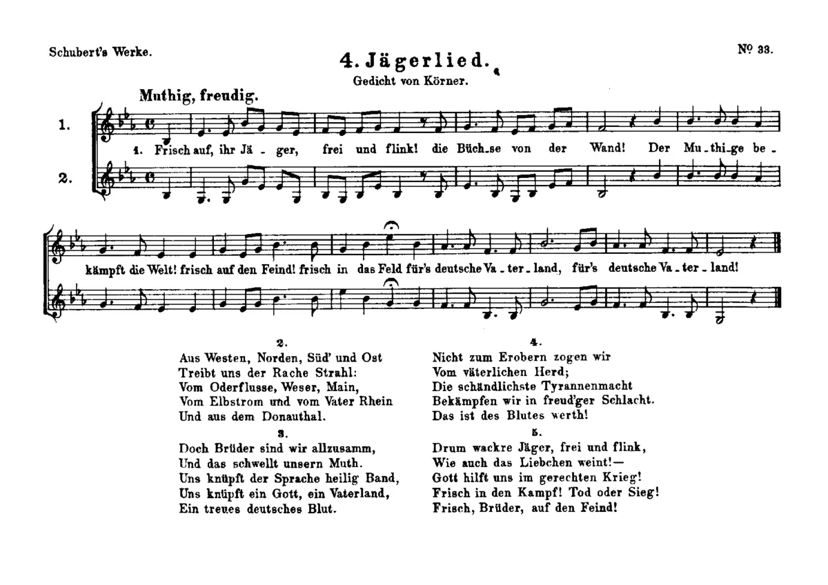 Jägerlied - Page 1