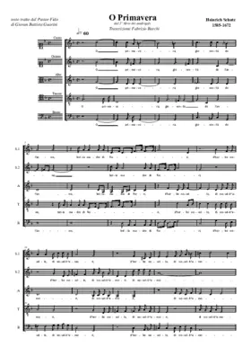 O primavera (Prima parte), SWV 1