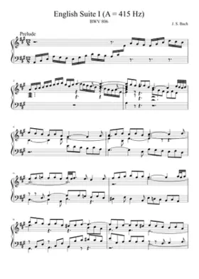 English Suite No.1 in A major BWV 806