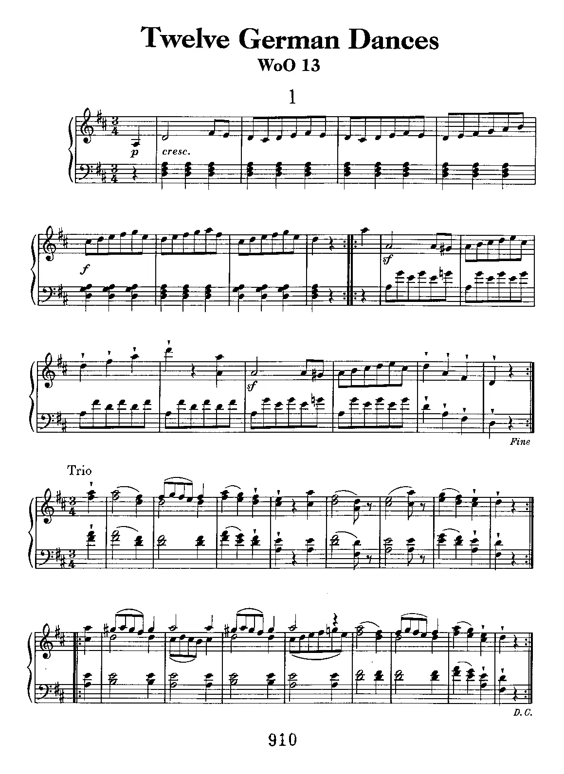 12 German Dances - Page 1