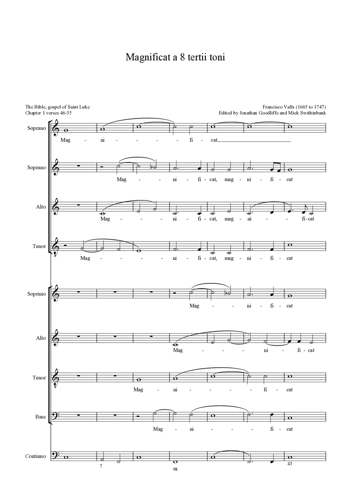 Magnificat a 8 tertii toni - Page 1