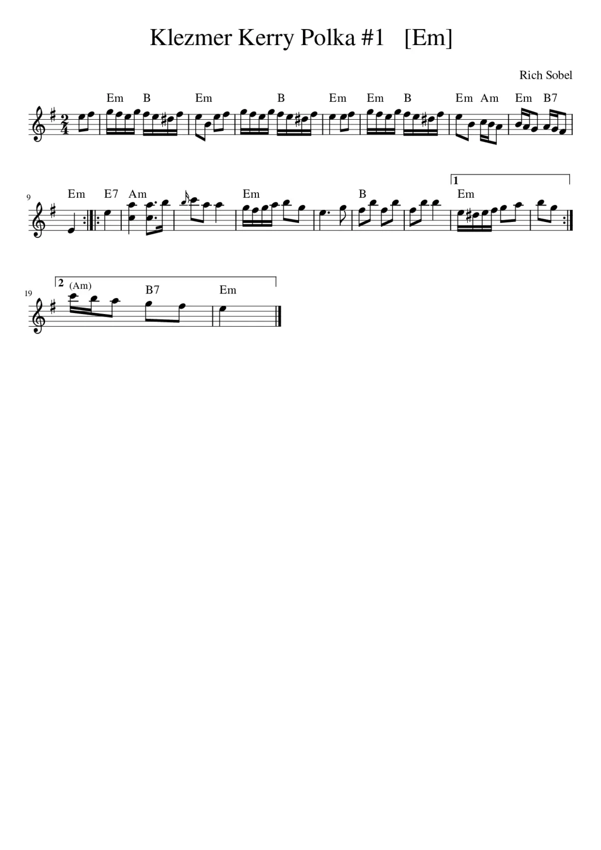 Klezmer Kerry Polka 1 - Page 1