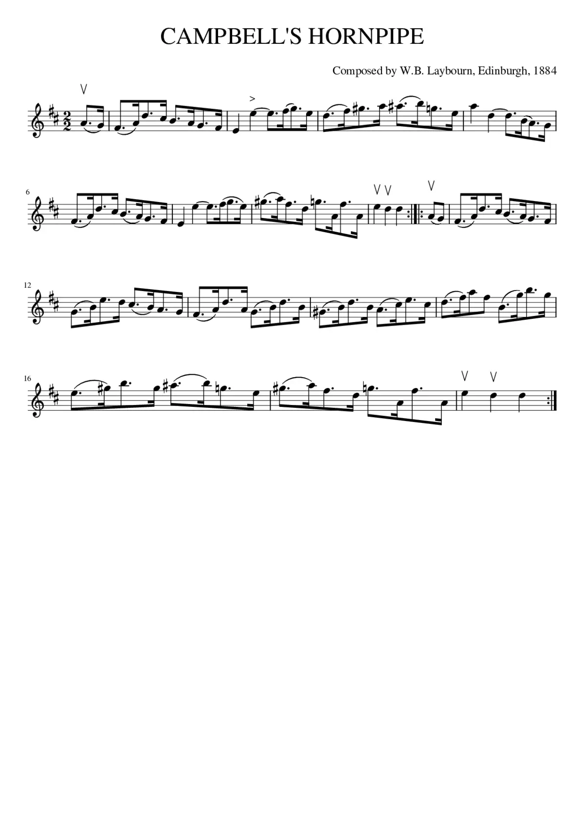 CAMPBELL'S HORNPIPE - Page 1
