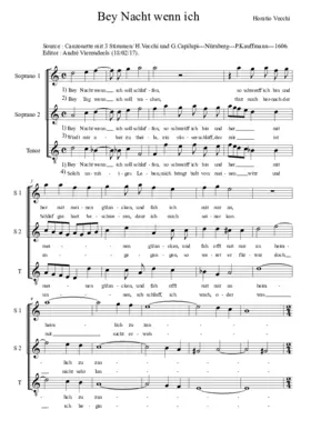 Bey Nacht wenn ich soll schlaffen