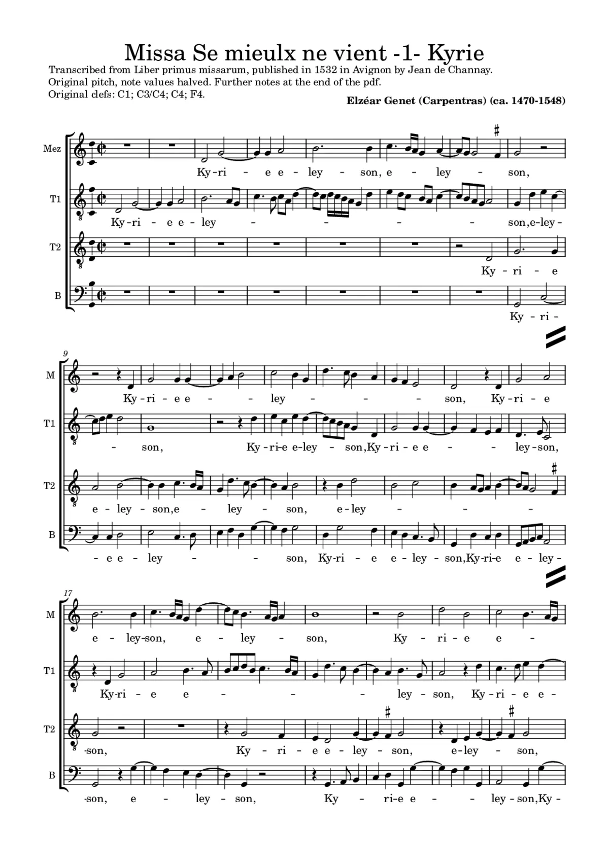 Missa Se mieulx ne vient - Page 1