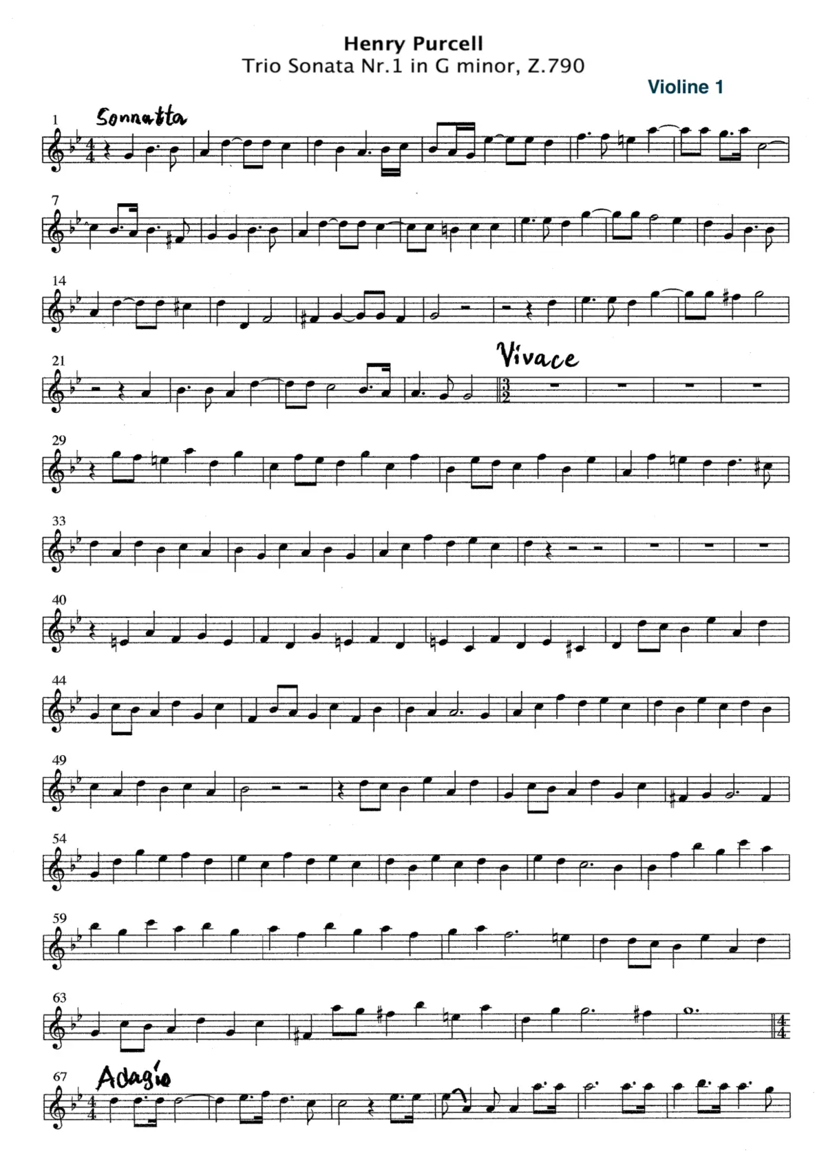 Trio Sonata in G minor - Page 1