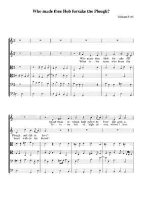 Who made thee, Hob, forsake the Plough