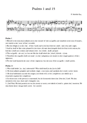 Psalms 1 and 15