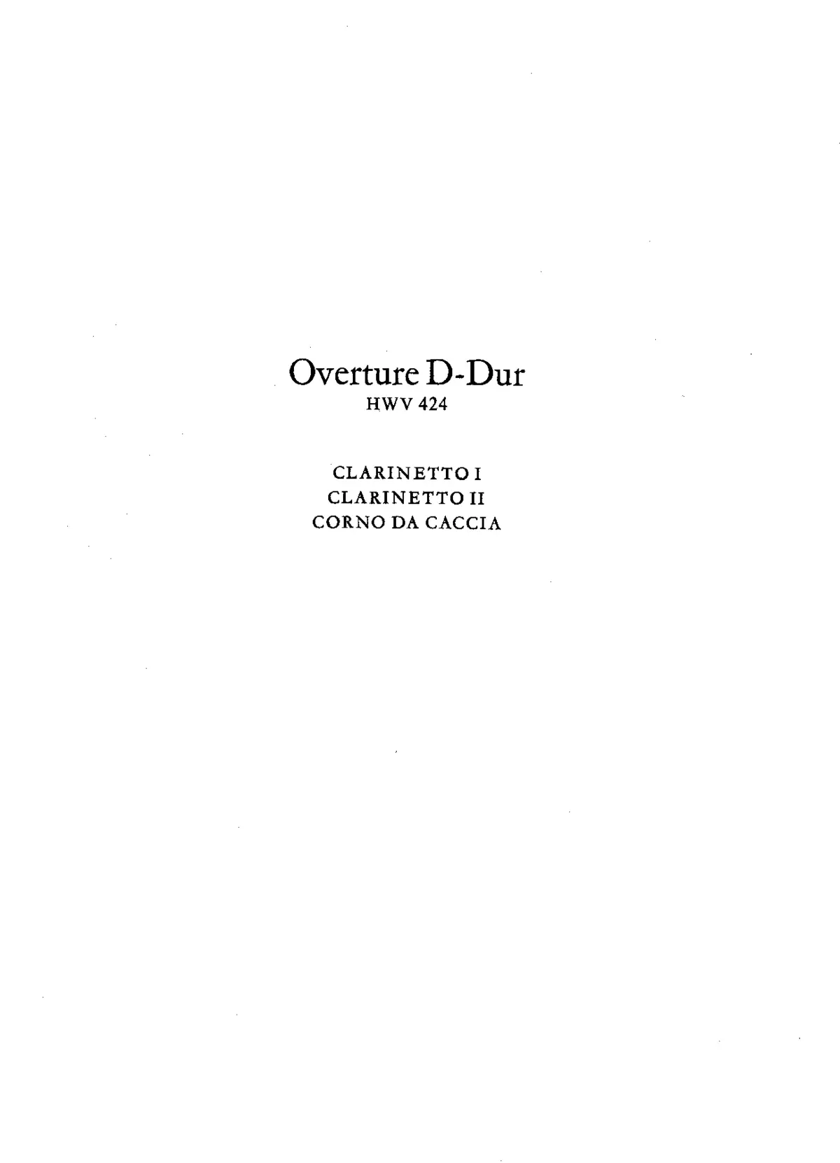 Overture in D major - Page 1