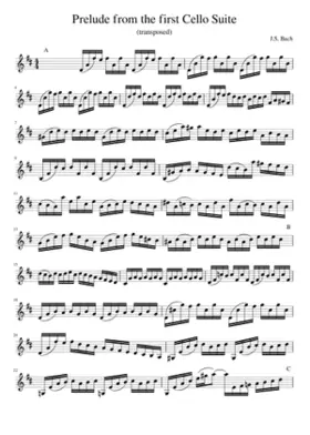 Prelude from the first Cello Suite