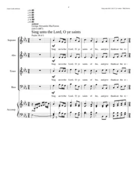 Sing unto the Lord O ye saints of his