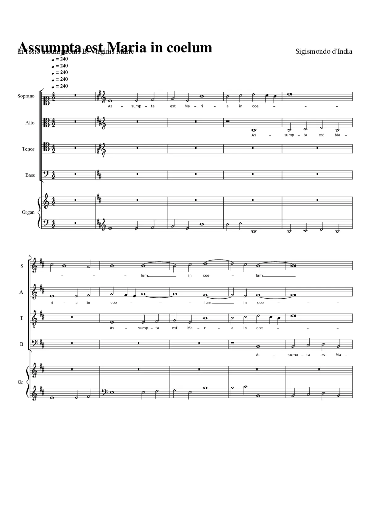 Assumpta est Maria in coelum - Page 1