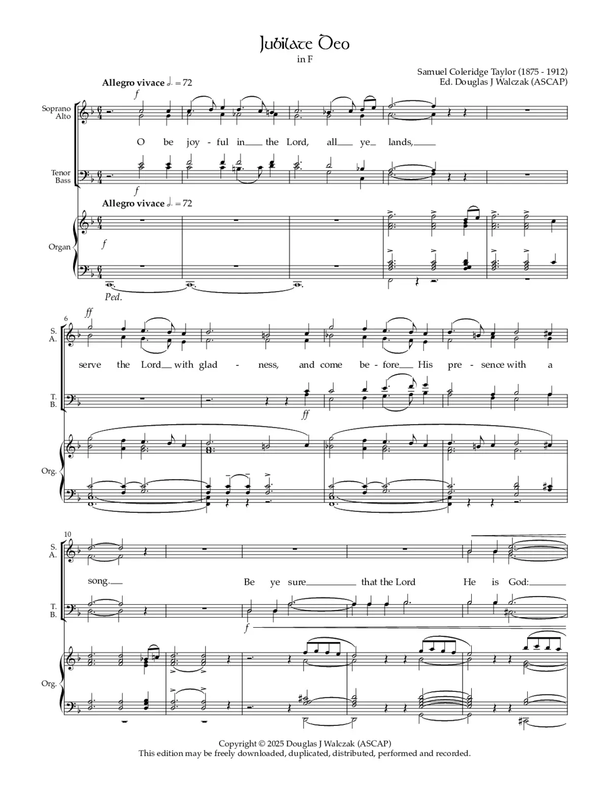 Jubilate Deo in F Major - Page 1