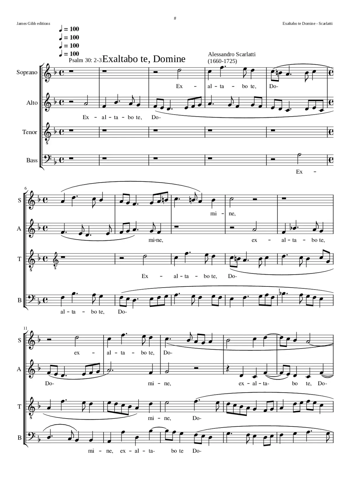 Exaltabo te Domine - Page 1