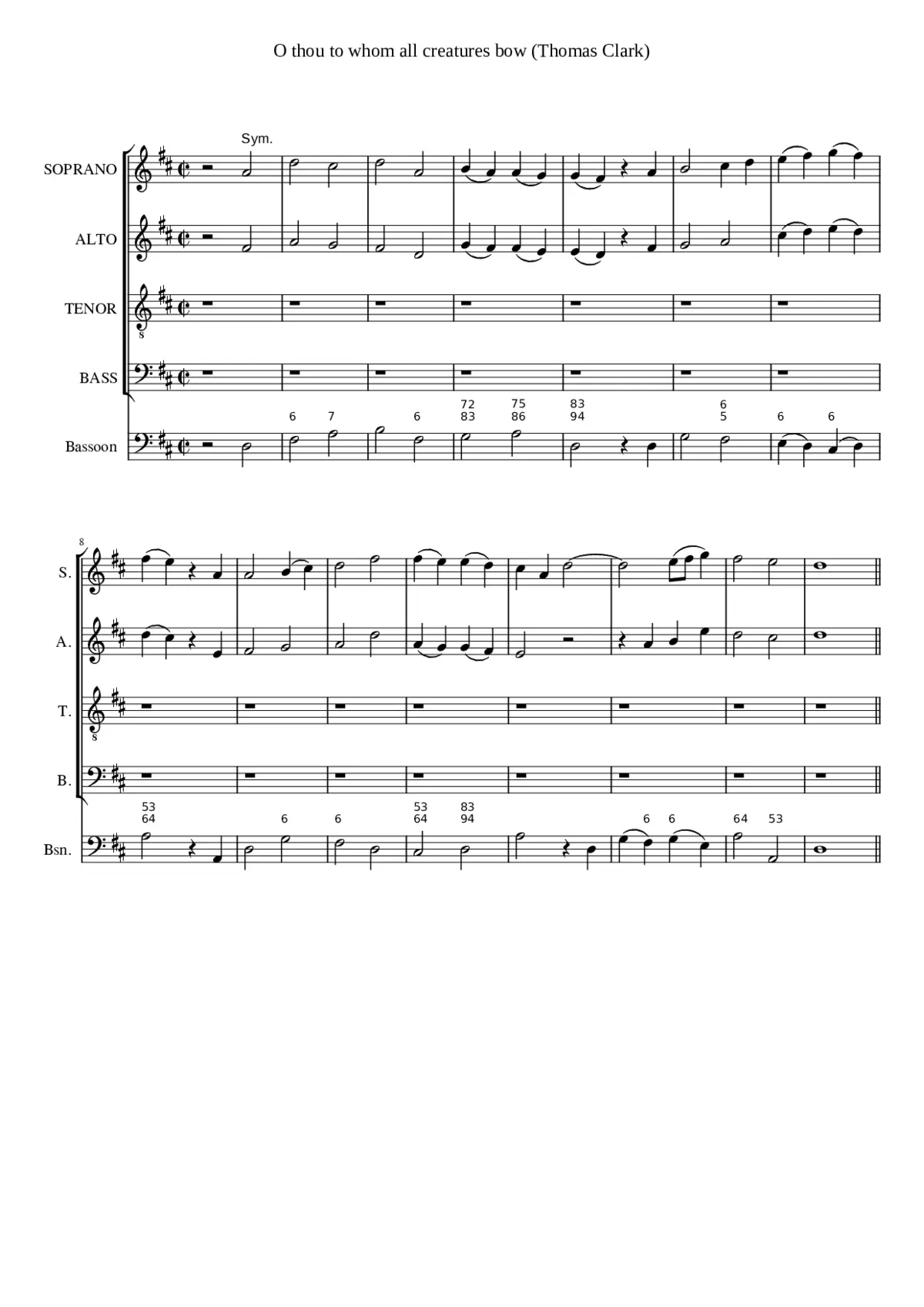 O thou to whom all creatures bow - Page 1