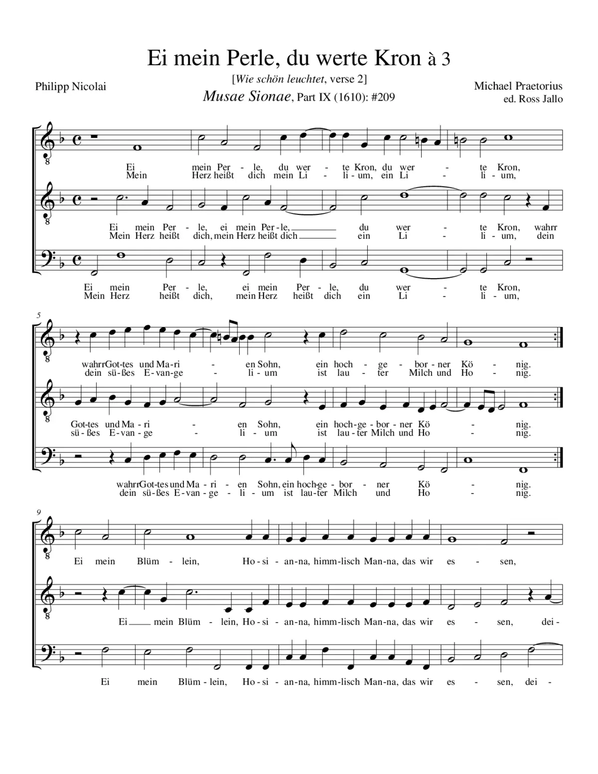 Ei mein Perle, du werte Kron - Page 1