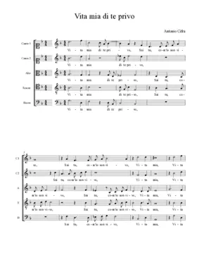 Vita mia di te privo