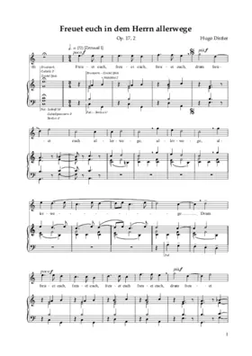 Freuet euch in dem Herrn allerwege