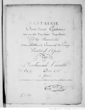 Fantaisie pour deux guitares sur un air populaire napolitain