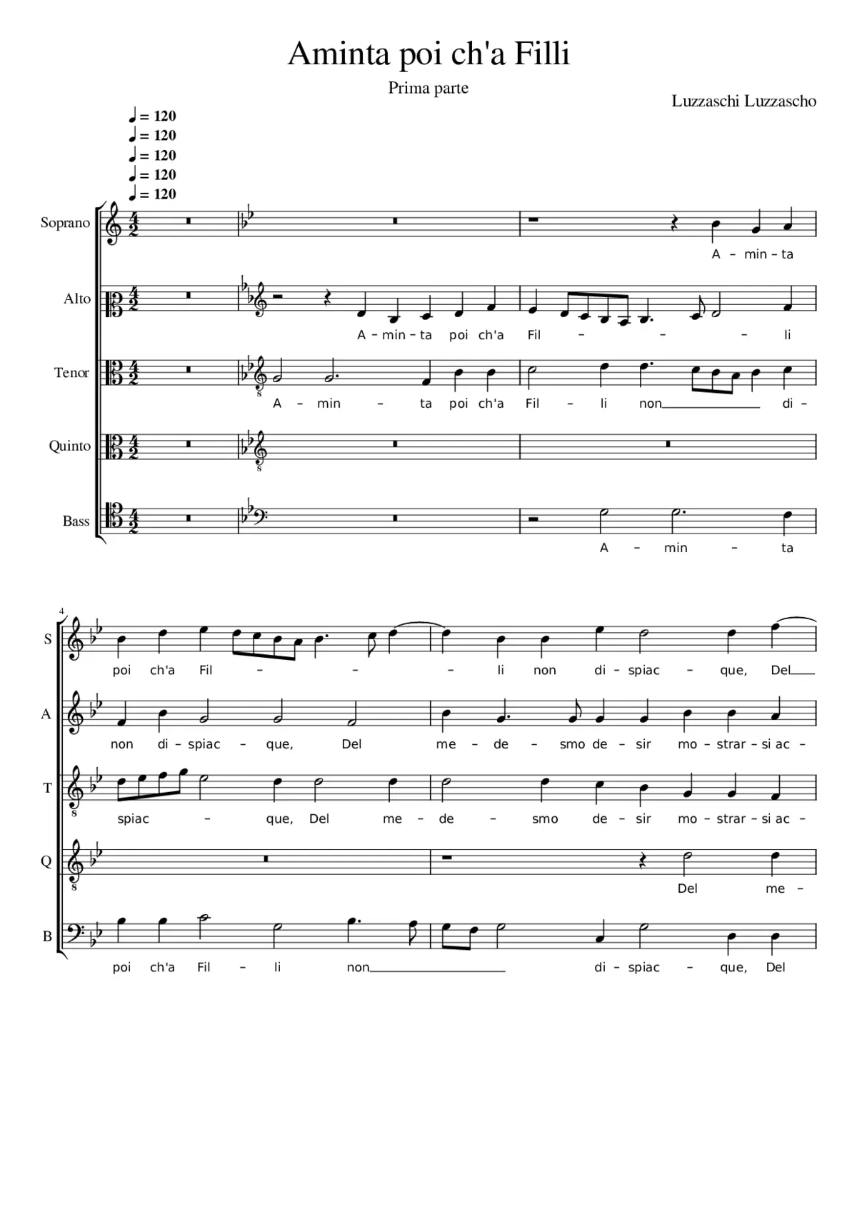 Aminta poi ch'a Filli - Page 1