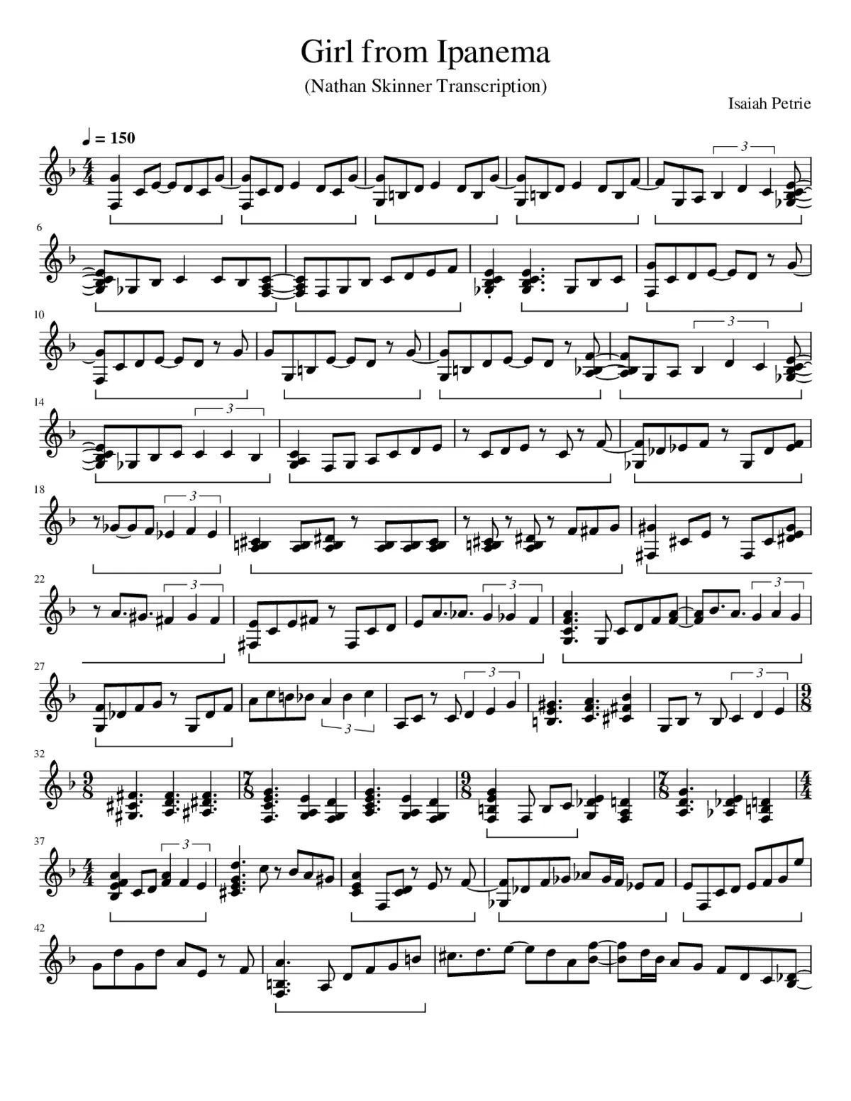 the girl from ipanema - Page 1