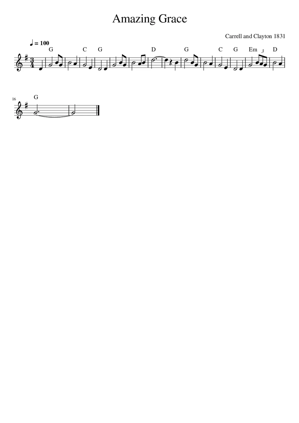 Amazing Grace - Page 1