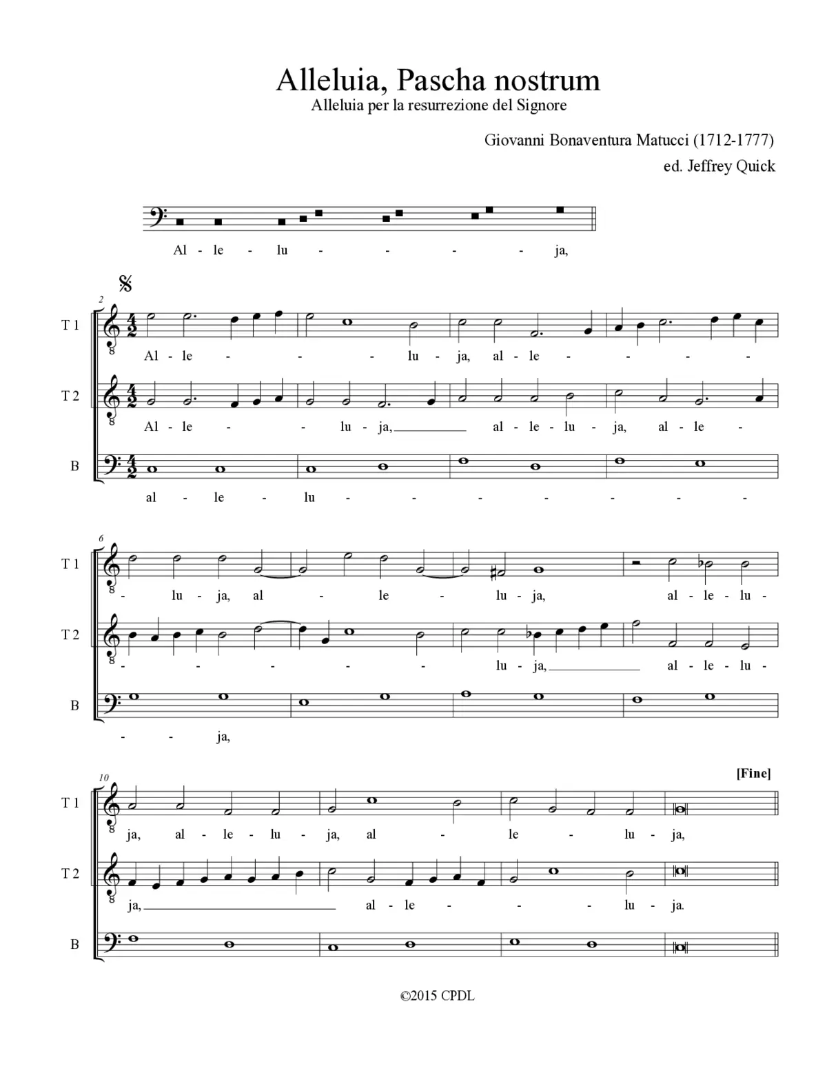 Alleluia. Pascha nostrum - Page 1