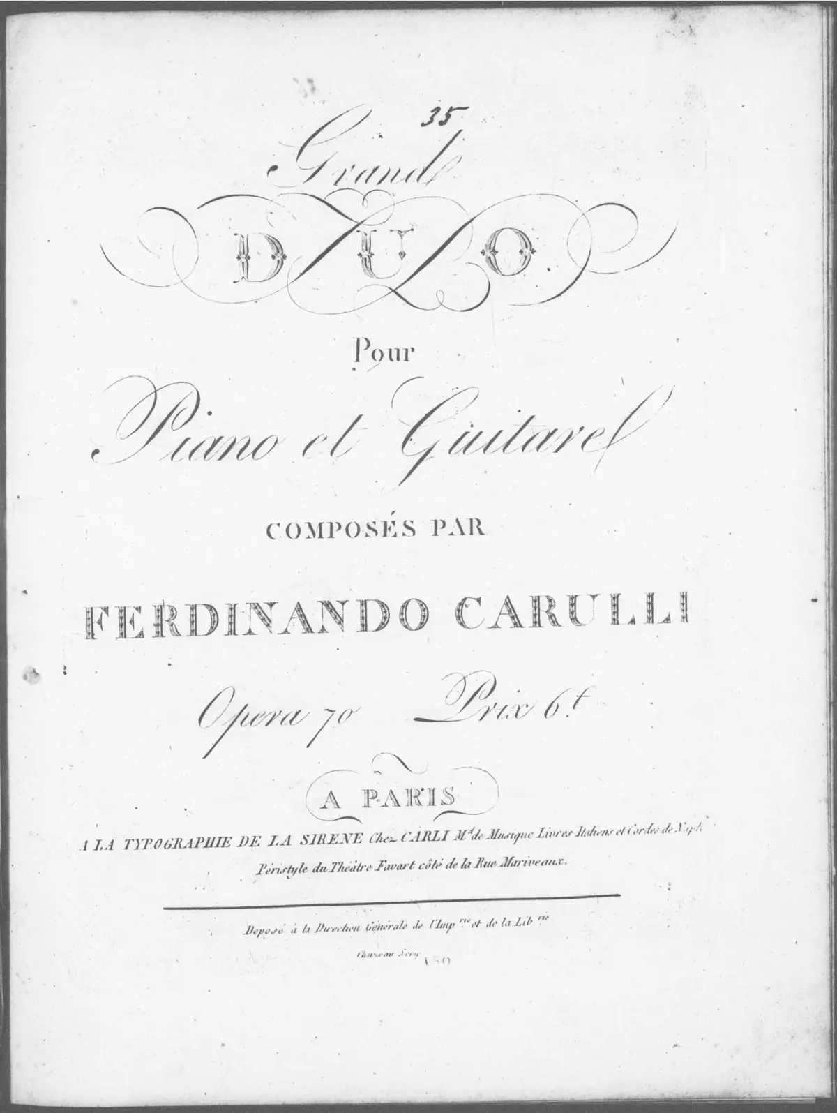 Grand Duo pour Piano et Guitare - Page 1