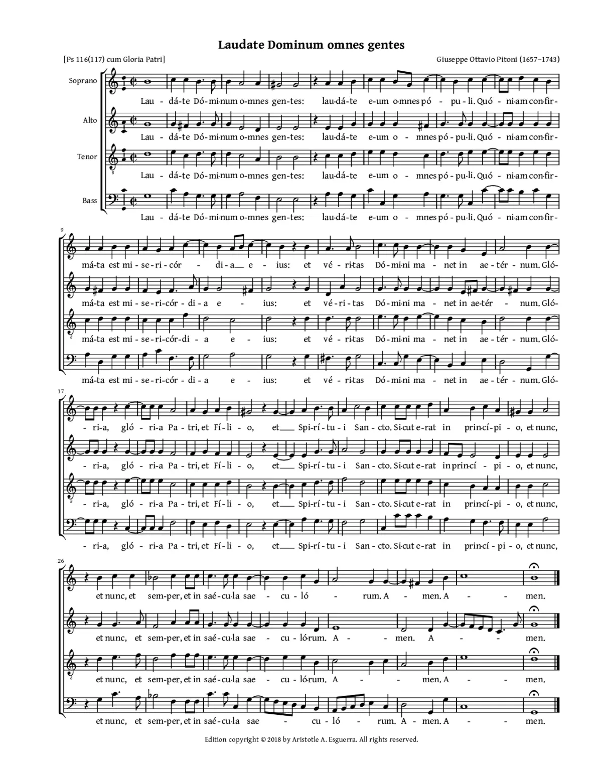 Laudate Dominum omnes gentes - Page 1