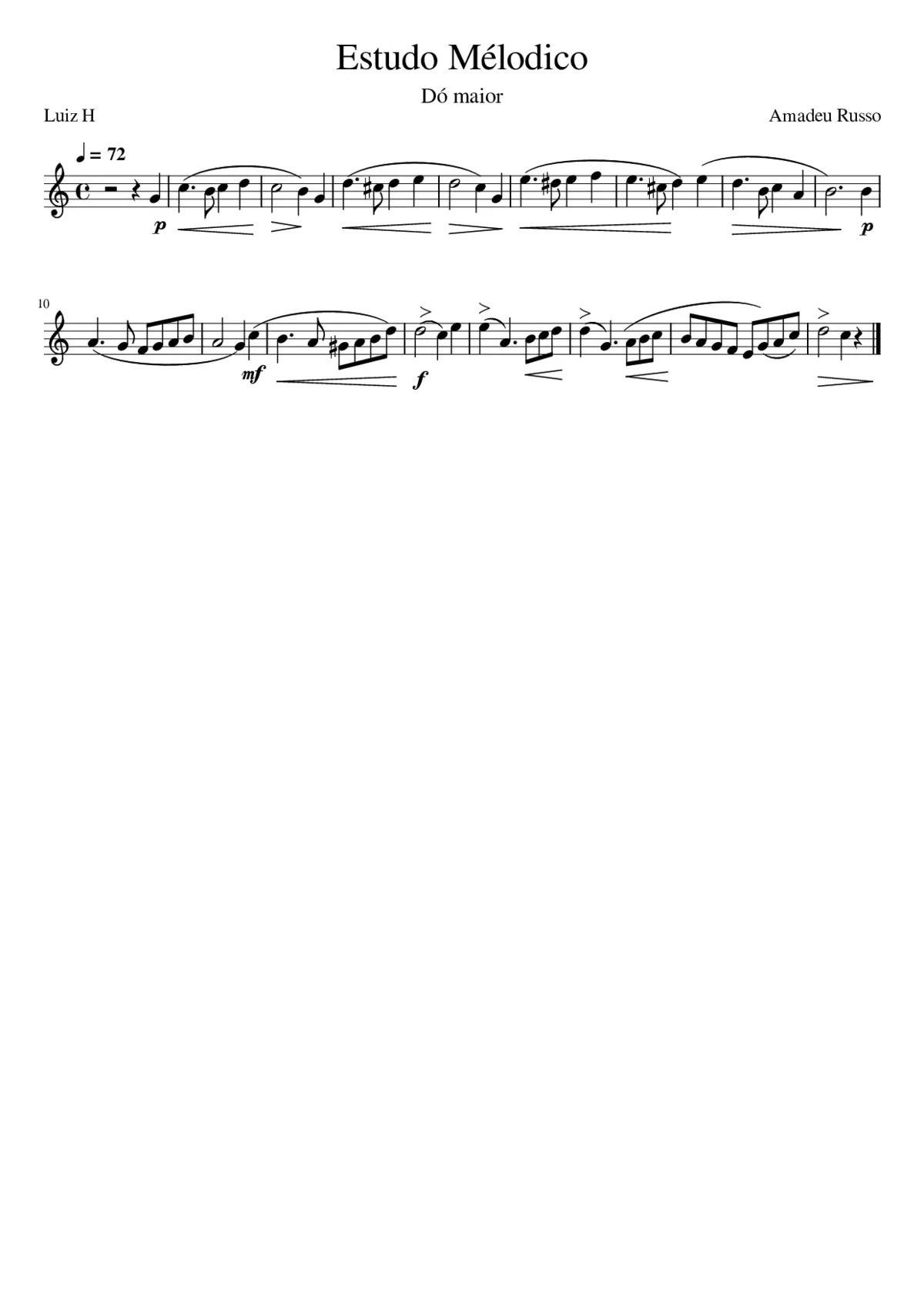 Estudo Melodico Do maior - Page 1