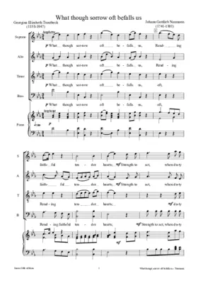 What though sorrow oft befalls us