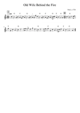 Old Wife Behind the Fire