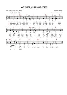 Ao bom Jesus saudemos