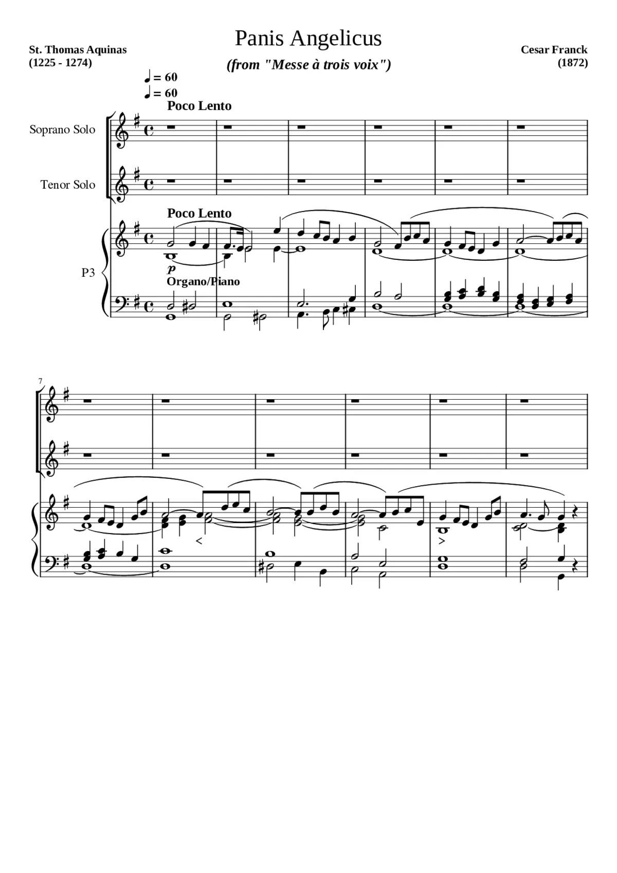 Mass Op.12 No.5 (Panis Angelicus) - Page 1