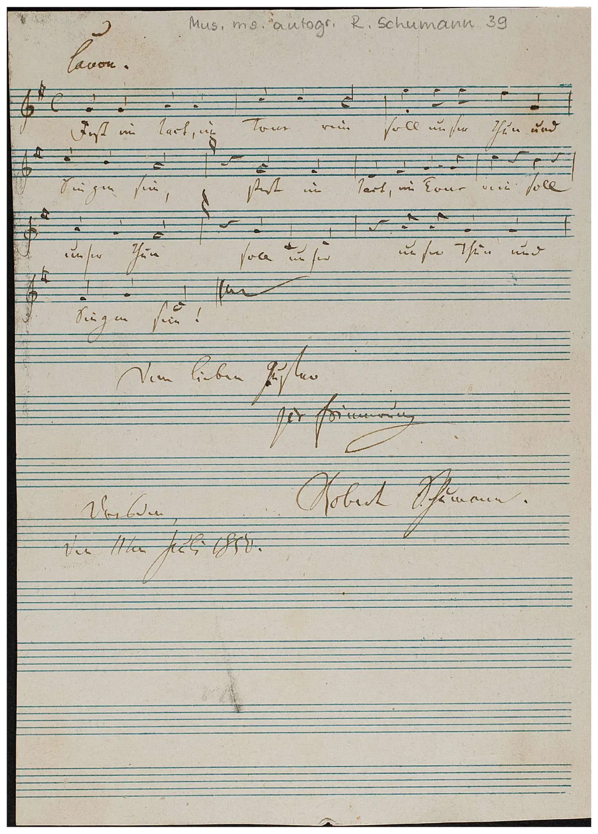 Fest im Takt, im Tone rein, Op.68 Anh. - Page 1