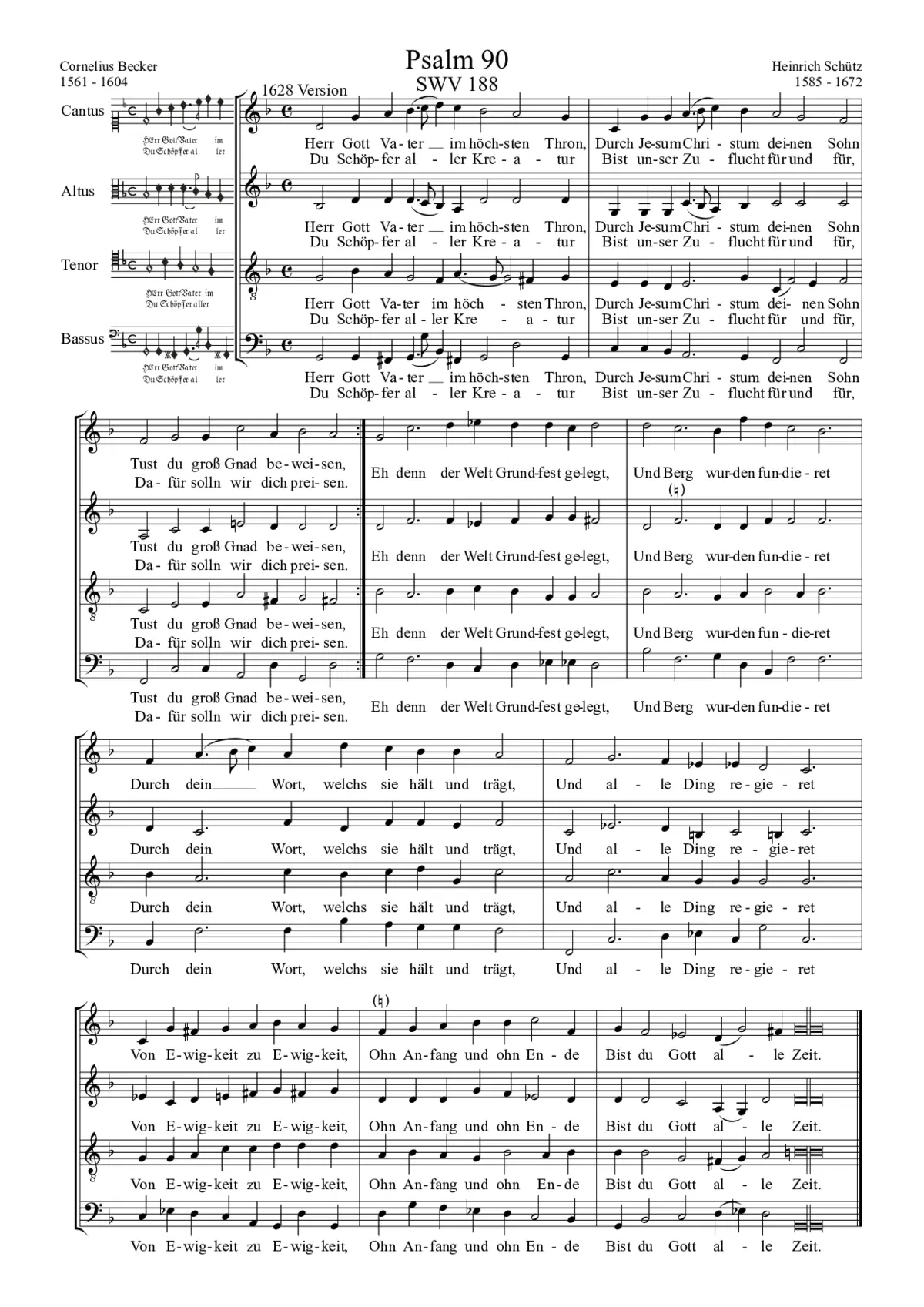 Herr Gott Vater im höchsten Thron, SWV 188 - Page 1