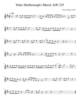 Duke Marlborough's March. JaW.325