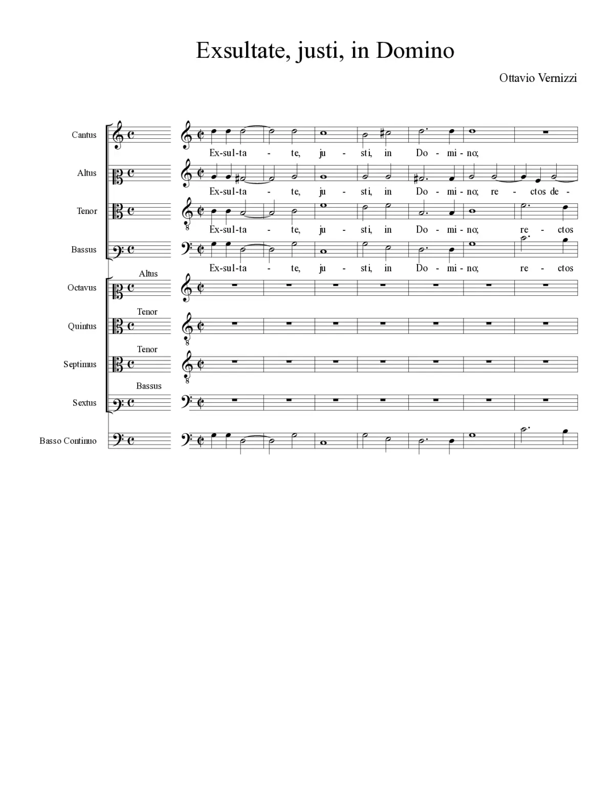 Exsultate, justi, in Domino - Page 1