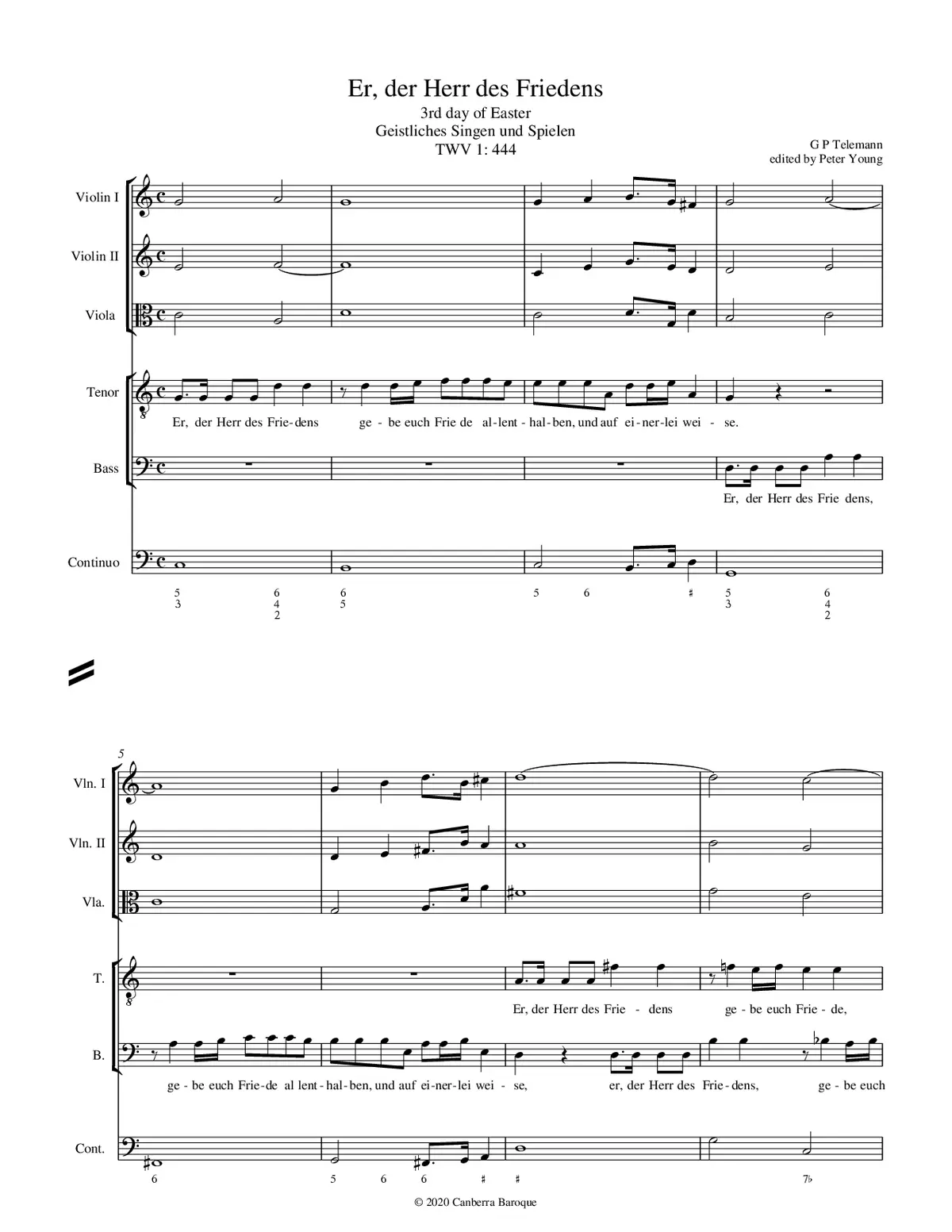 Er, der Herr des Friedens, TWV 1:444 - Page 1