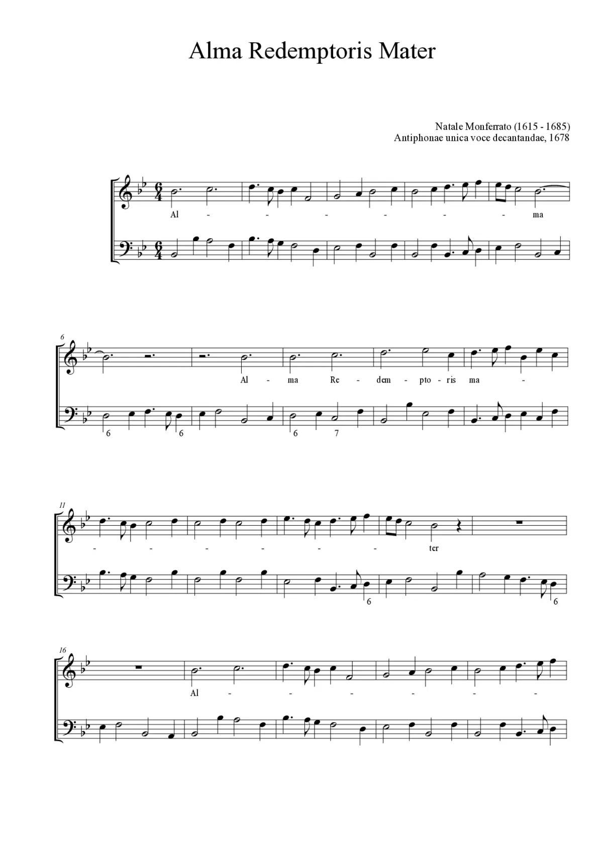Alma Redemptoris (I) - Canto - Page 1