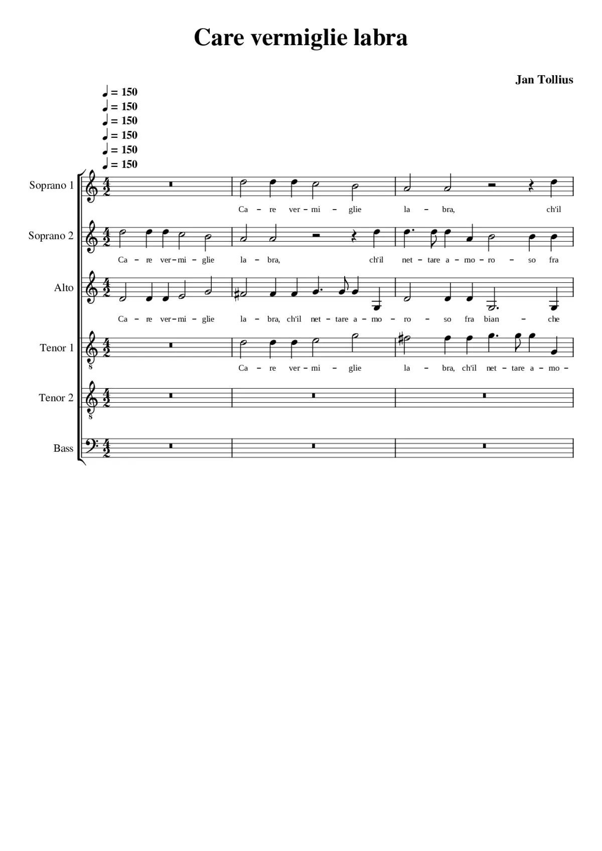 Care vermiglie labra - Page 1