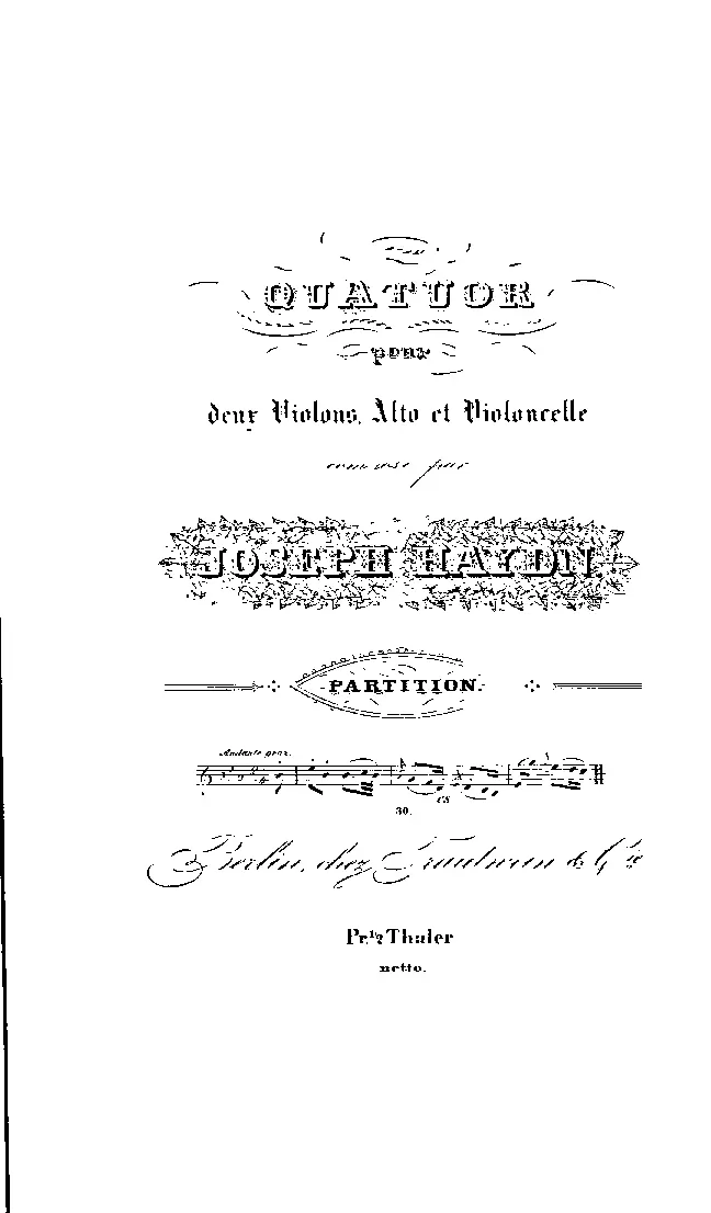 String Quartet in E-flat major - Page 1