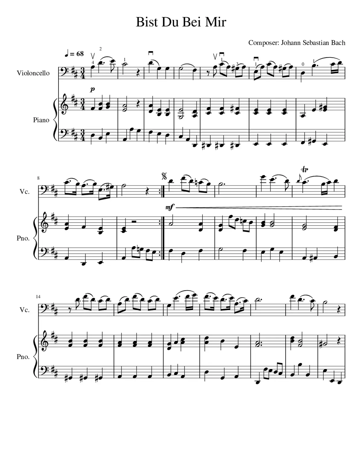 Bist du bei mir - Page 1