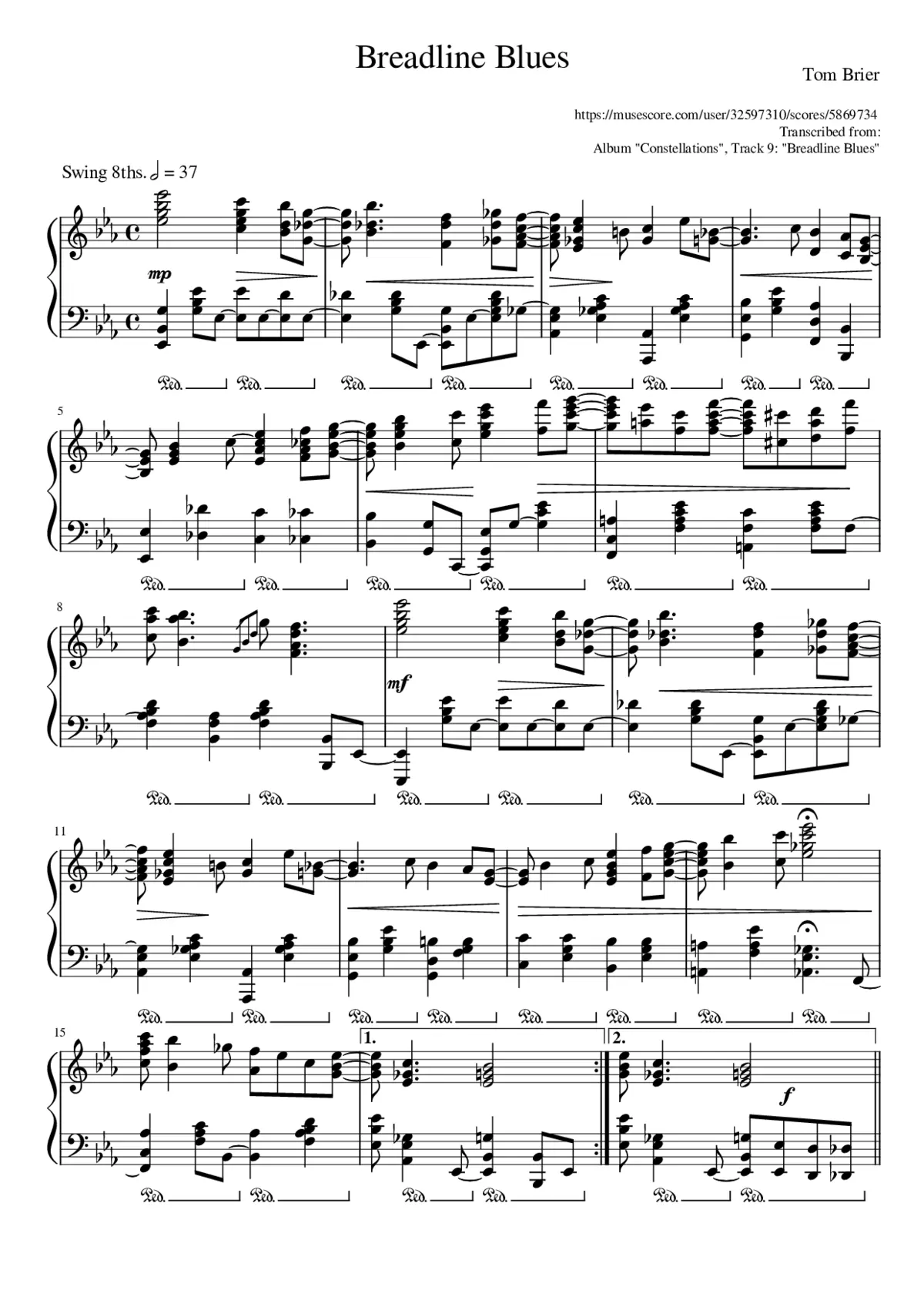 Tom Brier Improvisation - Page 1