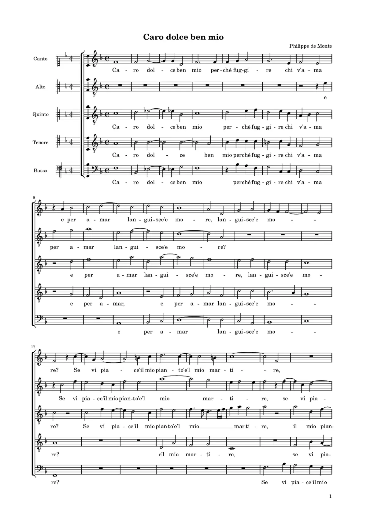 Caro dolce ben mio - Page 1