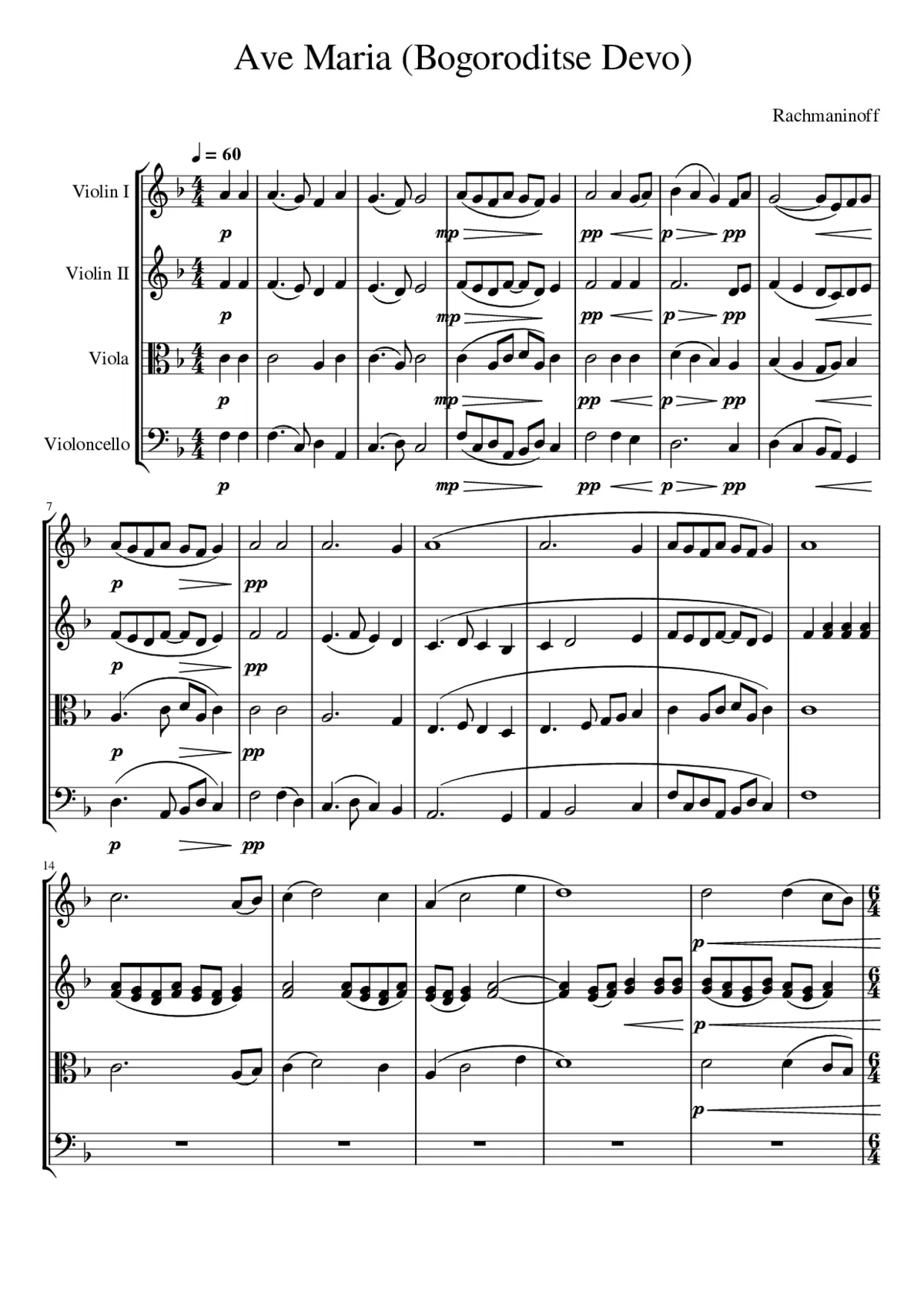 Ave Maria (Bogoroditse Devo) - Page 1