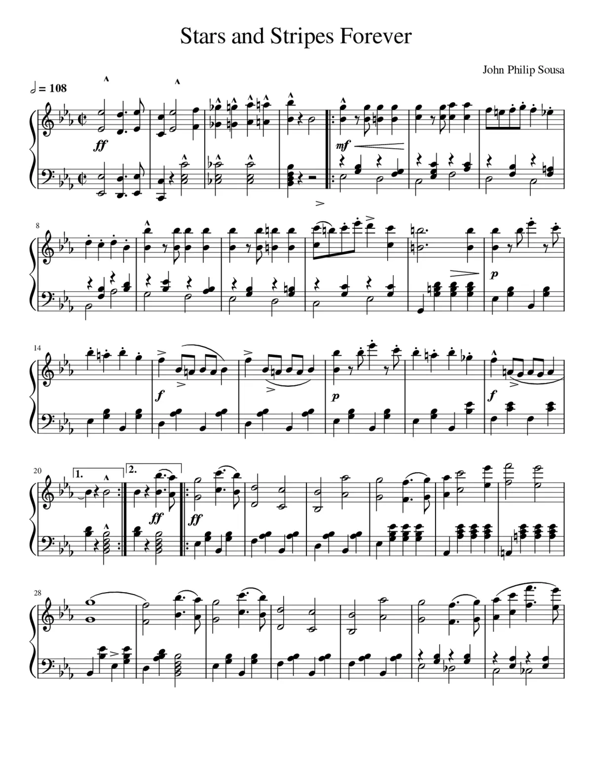 The Stars and Stripes Forever - Page 1
