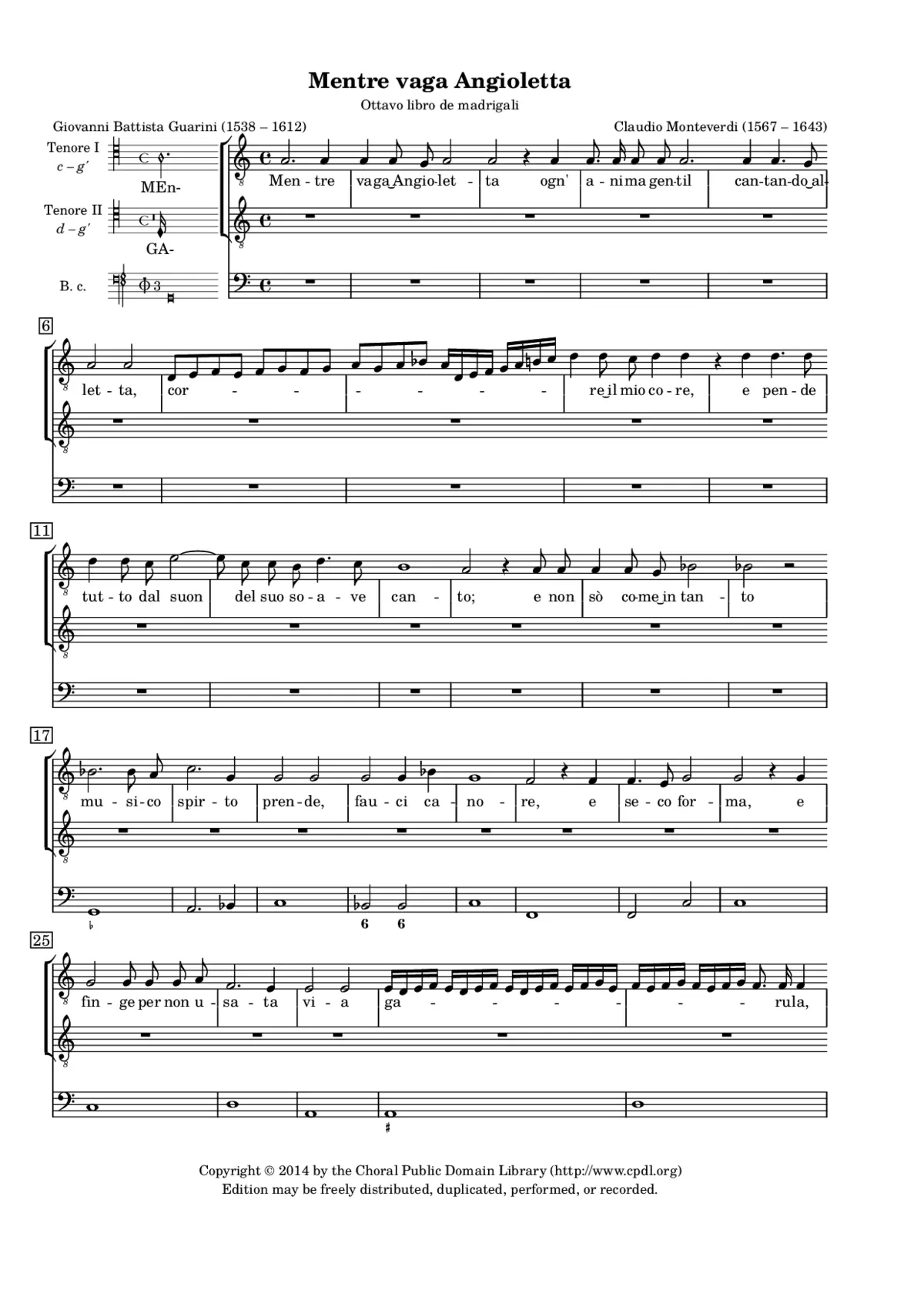 Mentre vaga angioletta - Page 1