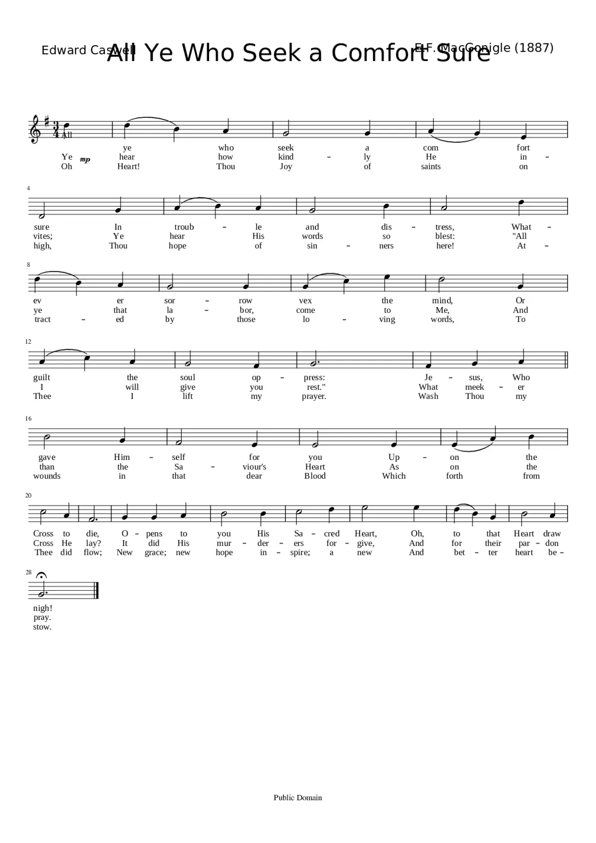 All Ye Who Seek a Comfort Sure - Page 1