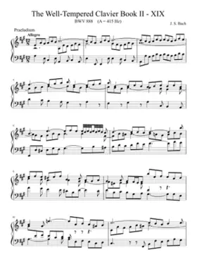 Prelude and Fugue in A major BWV 888